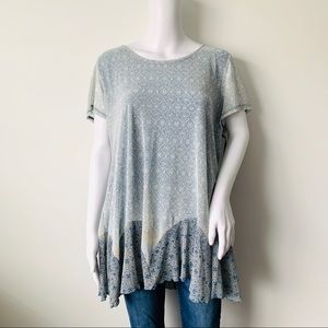 [SKYE’S THE LIMIT] Flowy Blue Blouse 1X